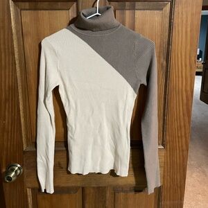 Crescent ribbed turtleneck sweater
